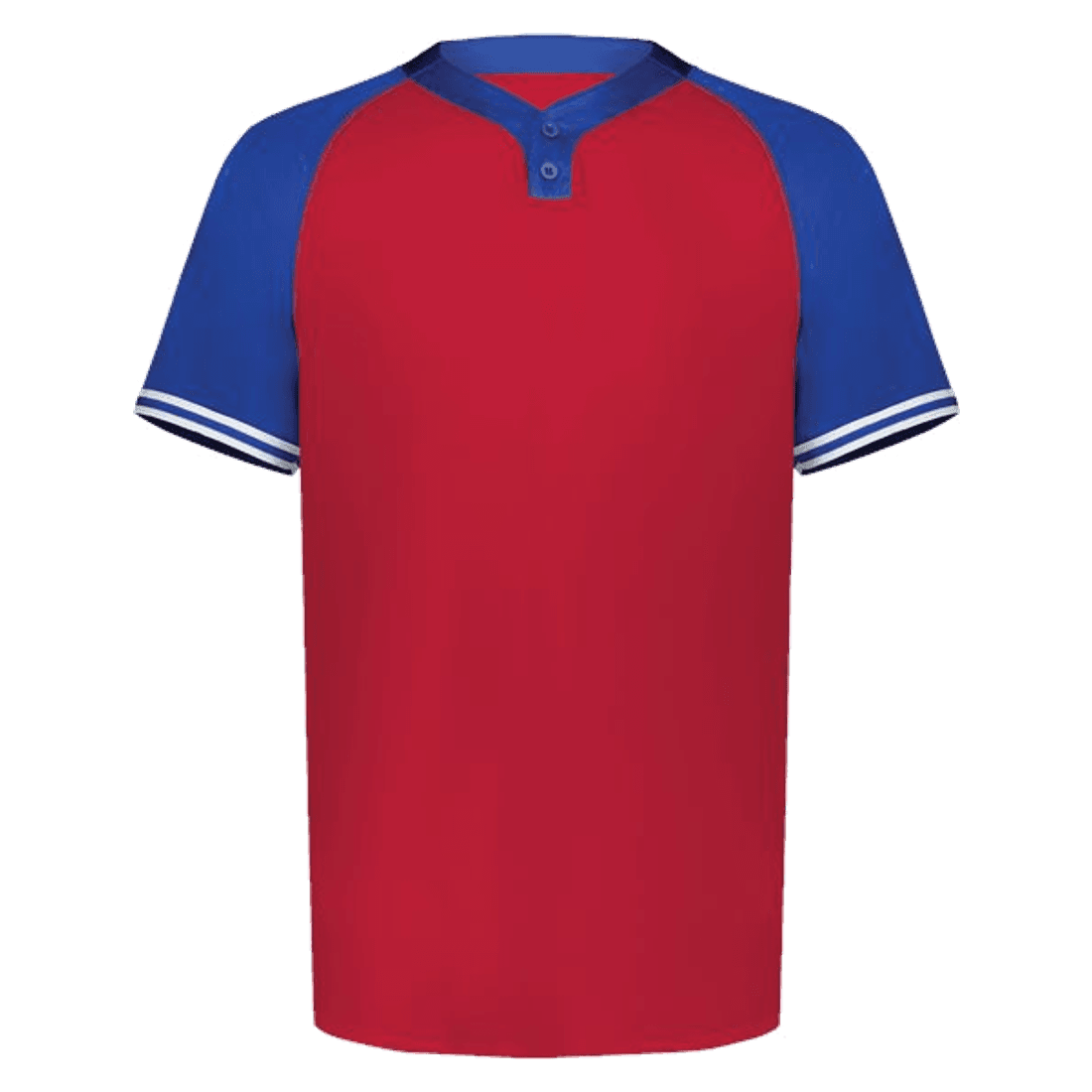 Augusta Cutter Henley — Scarlet / Royal